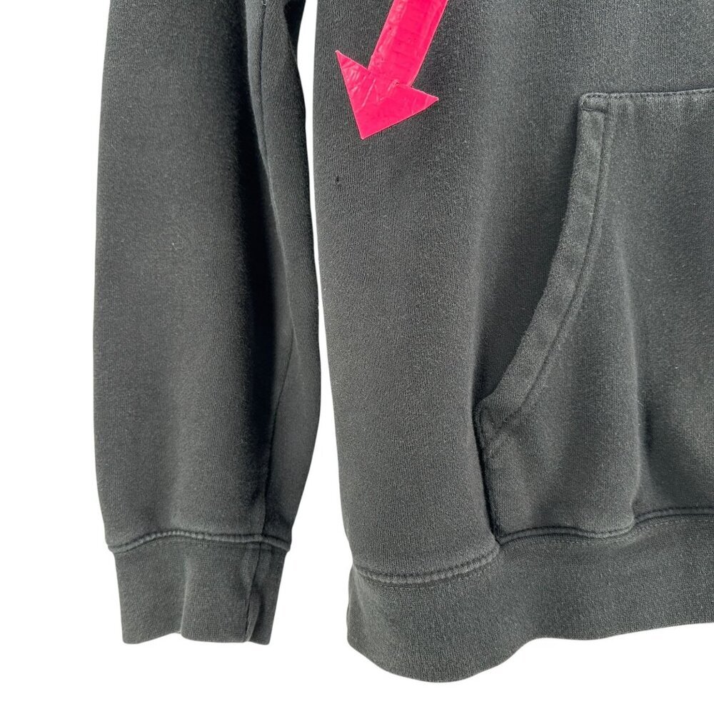 ALAB Mens Medium Hoodie Magic Mushroom Wizard Black Neon Sweatshirt - Picture 6 of 7
